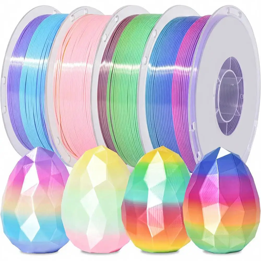 

Набор разноцветных 3D-филаментов PLA - 4 упаковки, 1,75 мм, по 1 кг каждый, цвета: конфетный, апельсиновый, мороженое, гуава