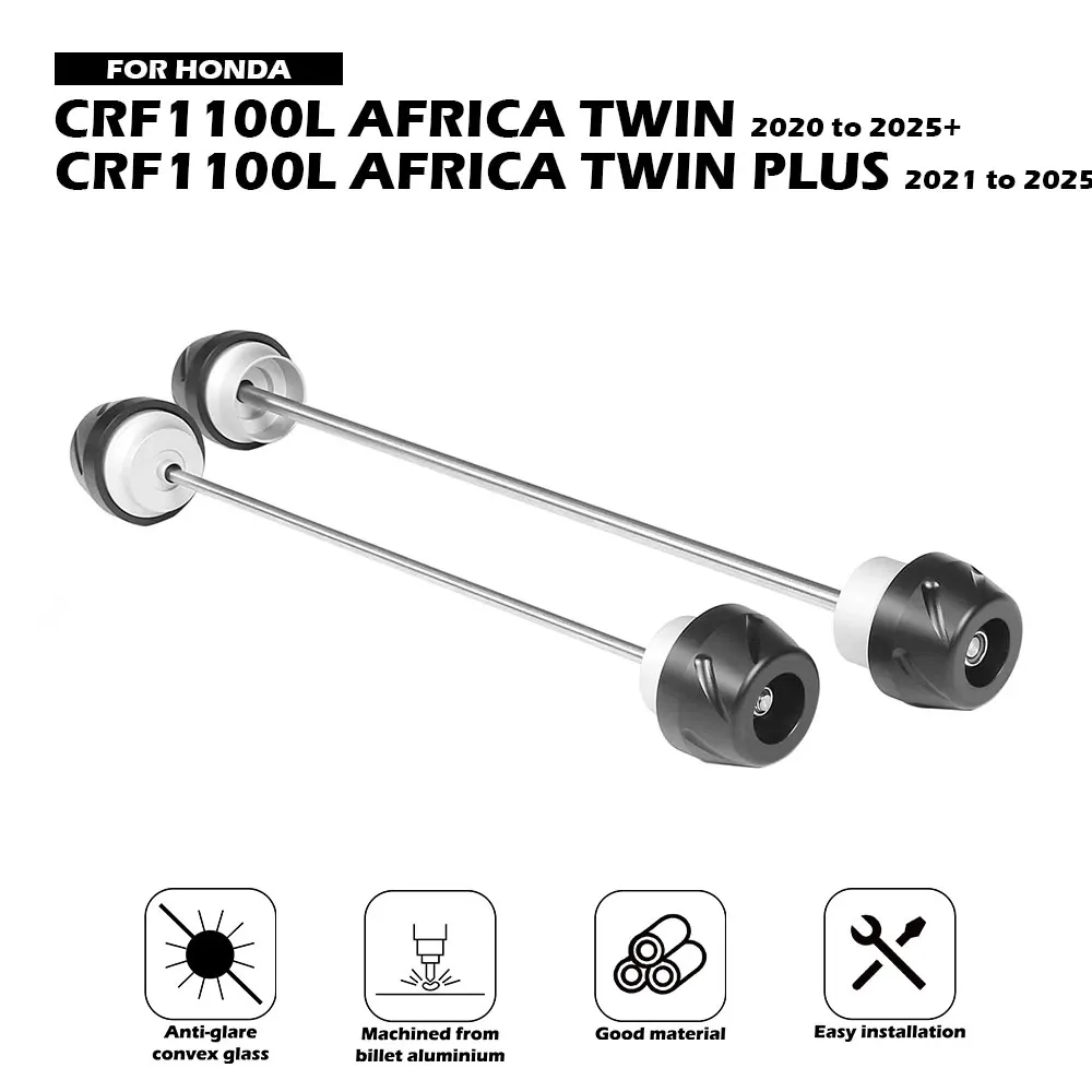 

EVO Spindle Bobbins Kit For HONDA CRF1100L Africa Twin Adventure Sport 2021-2025 + Motorcycle Front Rear Axle Fork Crash Slider
