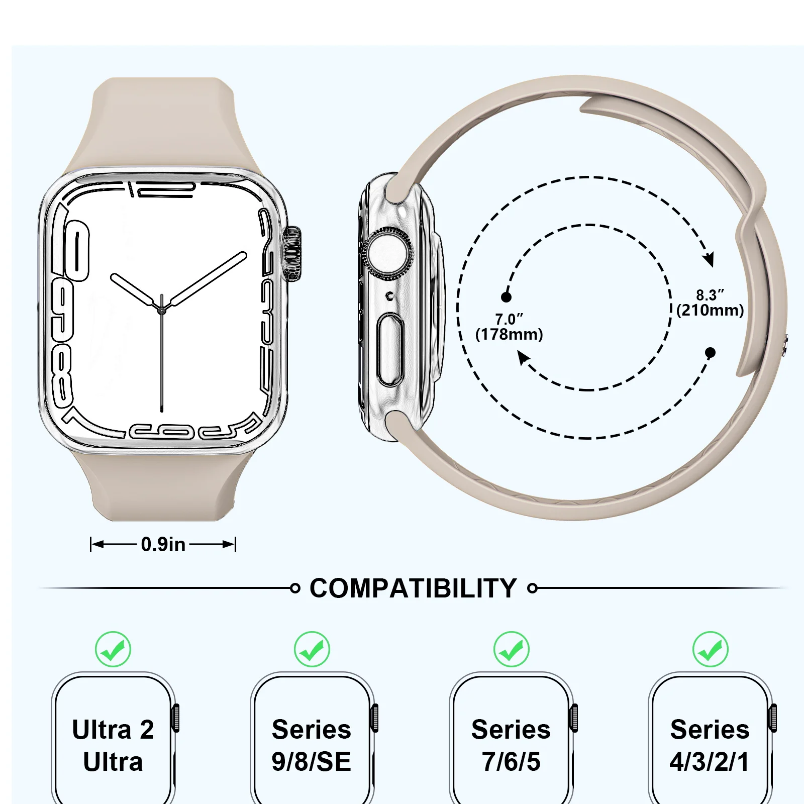 スポーツバンド Apple Watch バンド 38mm 40mm 41mm 42mm 44mm 45mm 49mm 46mm と互換性あり、iWatch Apple Watch シリーズ用シリコンストラップ