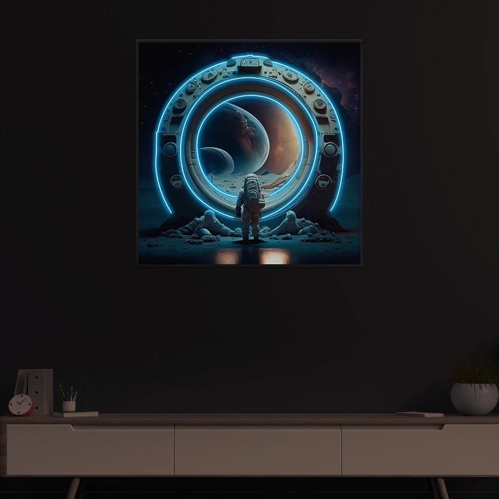 

Астронавт портал ворота неоновая вывеска для игровой комнаты спальни настенный Декор светодиодный неоновые светильник индивидуальный неоновый знак космический тематический подарок