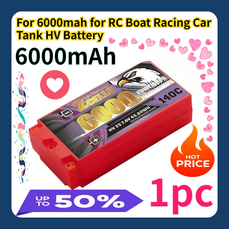 For 6000mah for RC Boat Racing Car Tank HV Battery