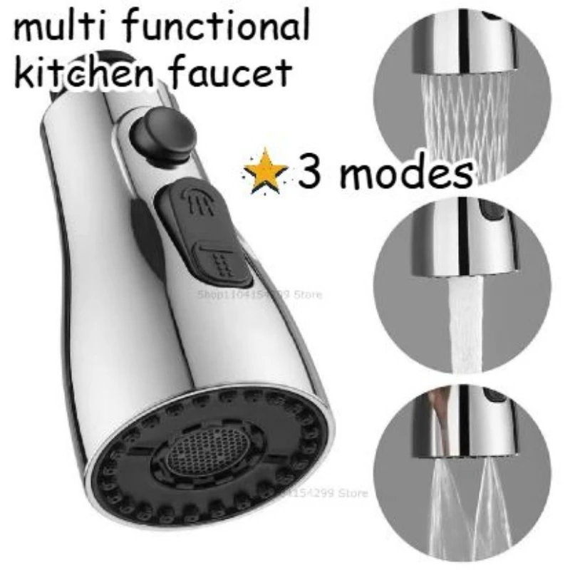 

Universal Kitchen Faucet Tip Shower 3 Spray Modes Black Kitchen Faucet Kitchen Faucet Nozzle Faucets Extender Sink Sprayer