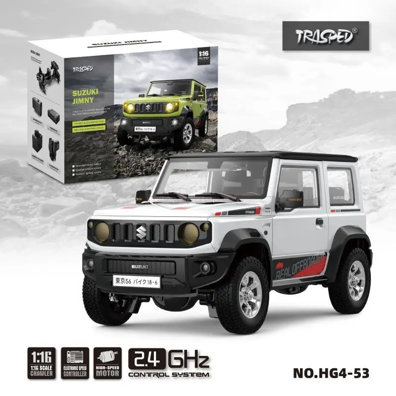 HG 1/16 Suzuki Jimny HG4-53 światła Model symulacyjny klakson dym Rc samochód pełnowymiarowy zdalnie sterowany samochód wspinający się terenowy nr