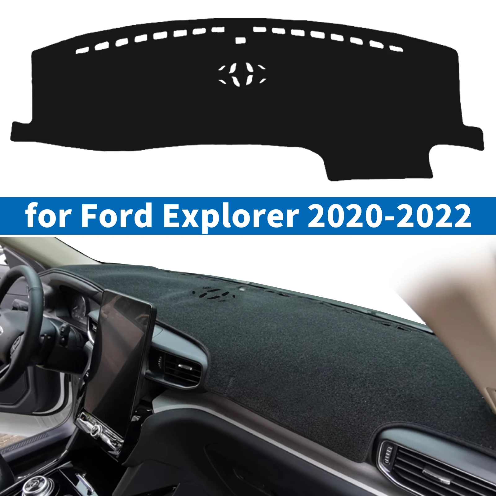 

for Ford Explorer U625 MK6 2022 2021 2020 Accessories Sunshade Protective Carpet Dash Mat Dashmat Car Dashboard Mat