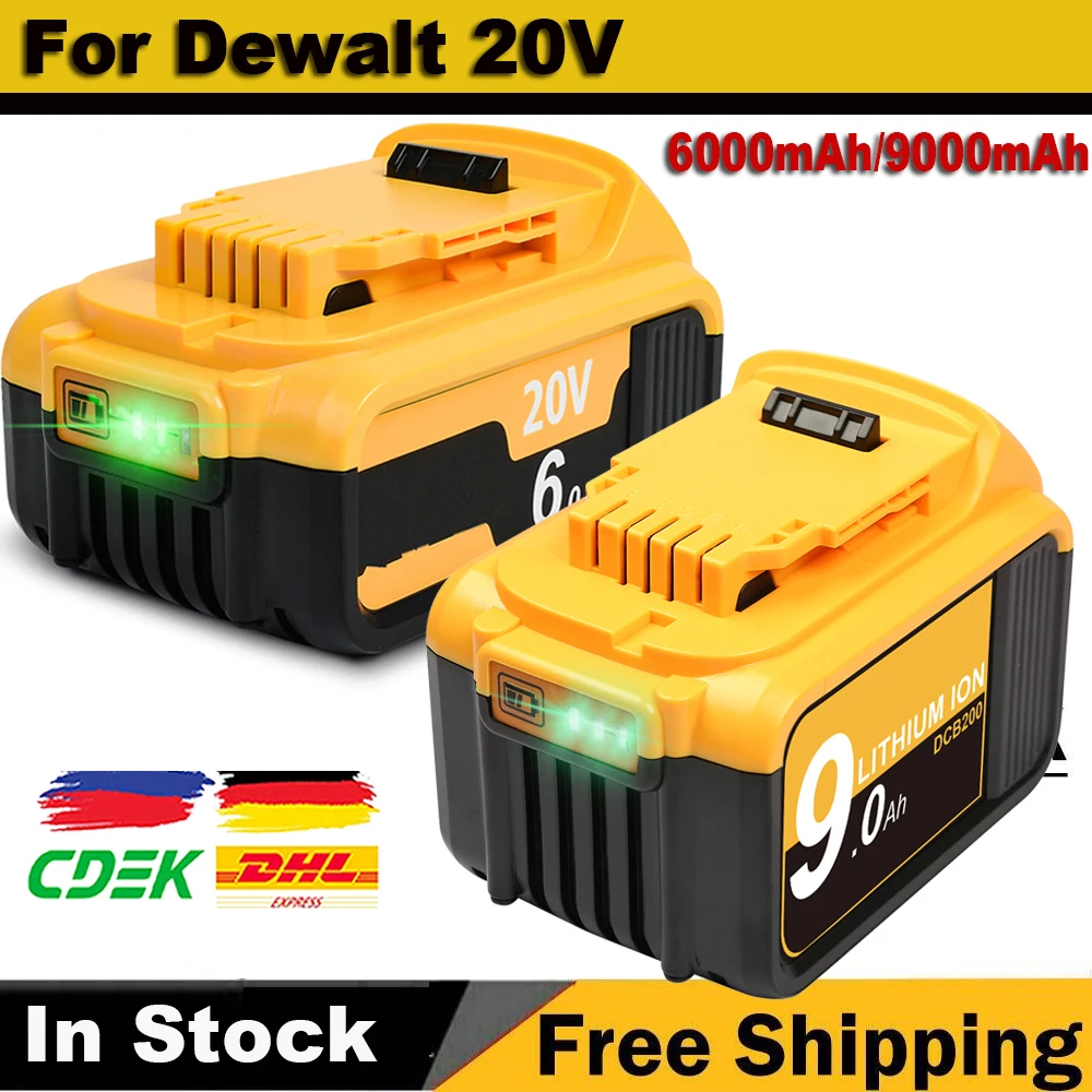 For Dewalt Battery 20V For Flexvolt DCB609 DCB547-XJ DCB205 DCB200 DCB182 DCB609-2 20V/60V MAX Lithium Ion Battery For Dewalt