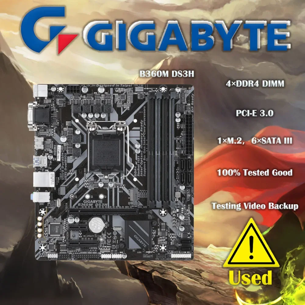 Gigabyte B360M DS3H LGA 1151 DDR4 B360 desktop computer motherboards