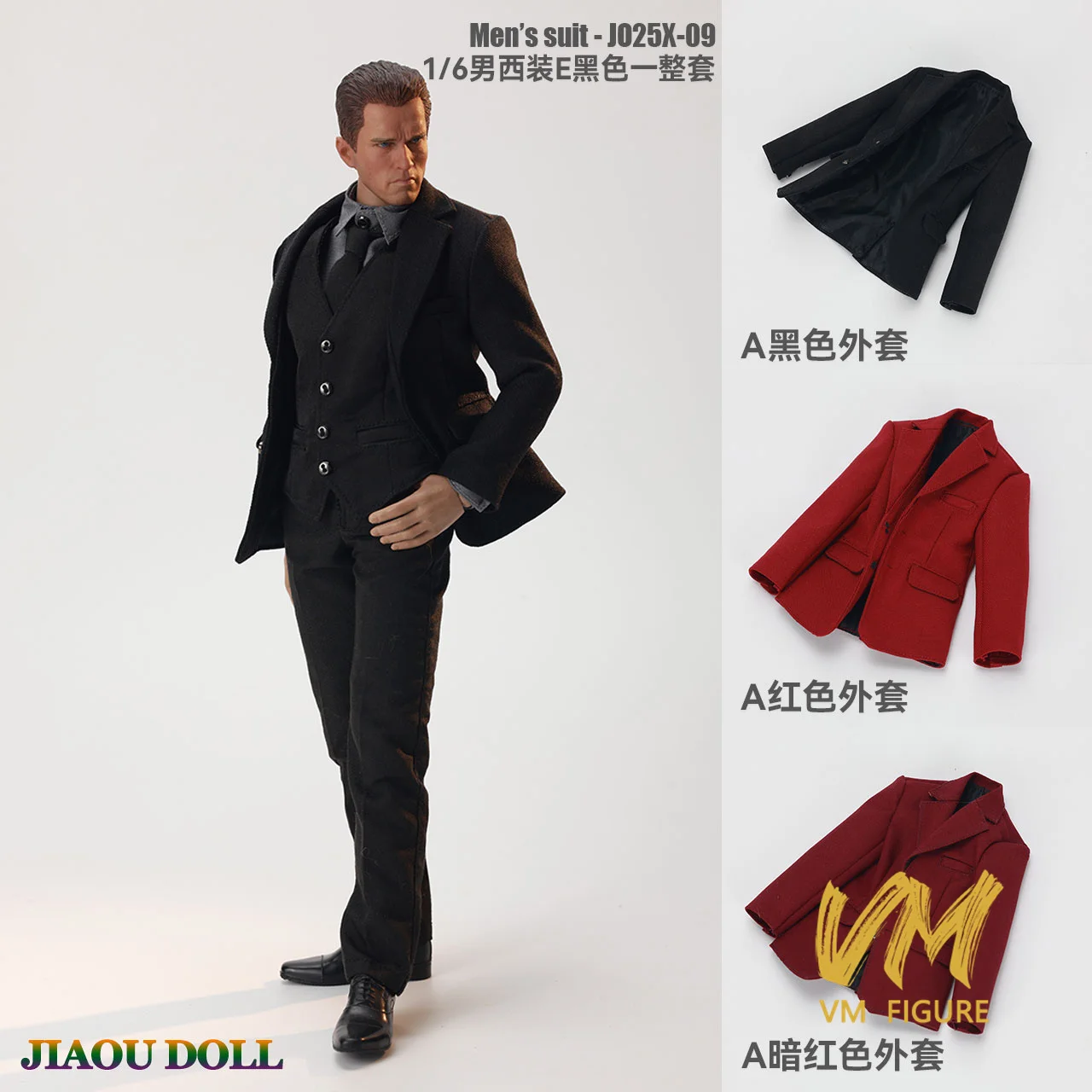 JO25X-09 1/6 terno masculino jaqueta camisa colete roupas modelo caber 12''regular ou muscular ou forte soldado masculino figura de ação corpo boneca