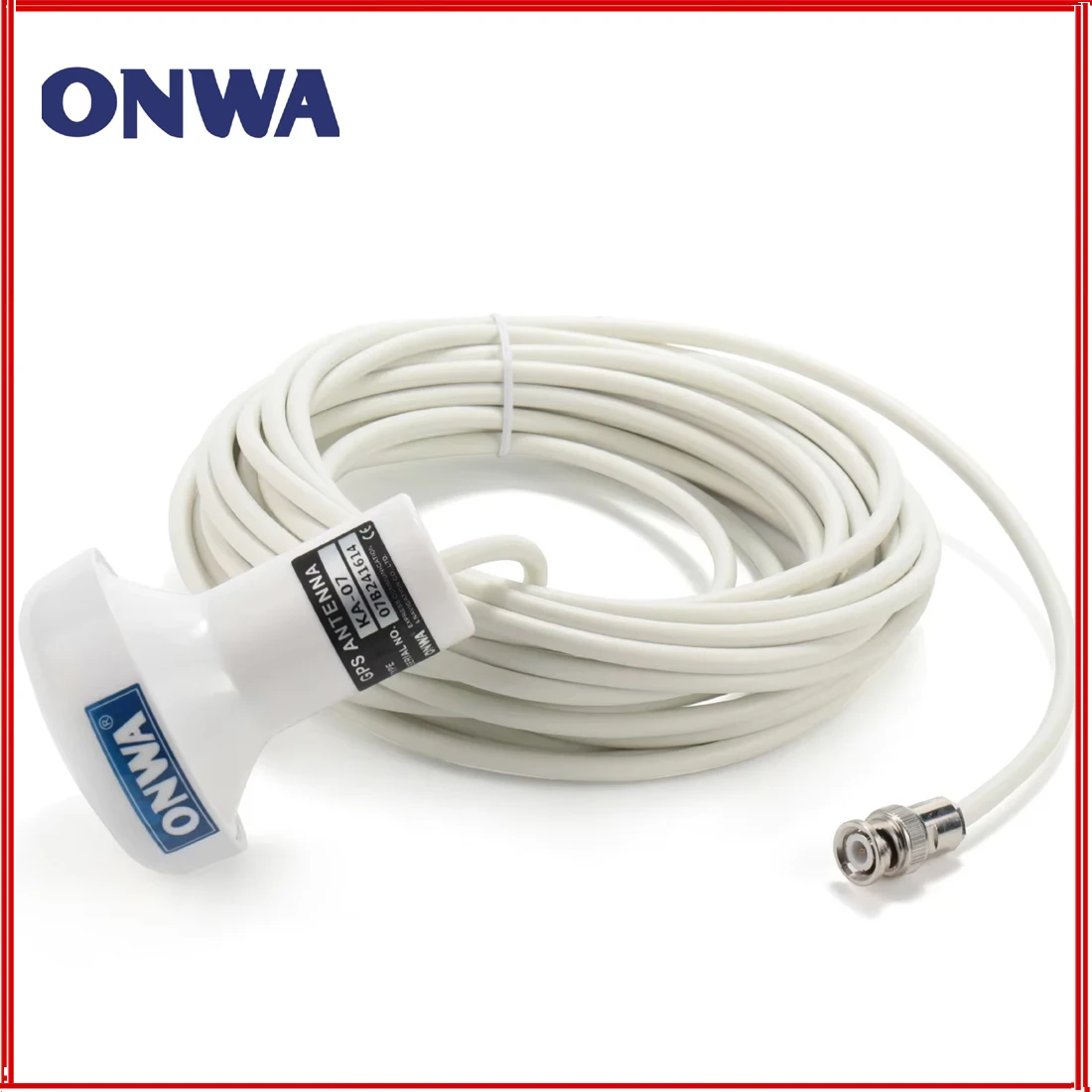 ONWA Ship Marine GPS Antenna KA-07 with 10m Cable and BNC connector supplied as standard