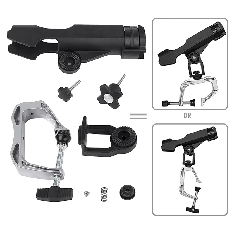 M87K Fishing Rod Mount Support Kayak Boat Fishing Rod Rack Holder Device Guardrail Pole Frame Yacht Support 360 Degrees