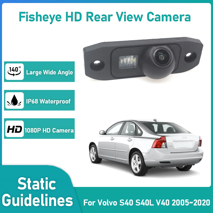 Car Rear View Back Up Reverse Parking Camera For Volvo S40 S40L V40 2005~2020 CCD HD Night Vision Waterproof high quality camera