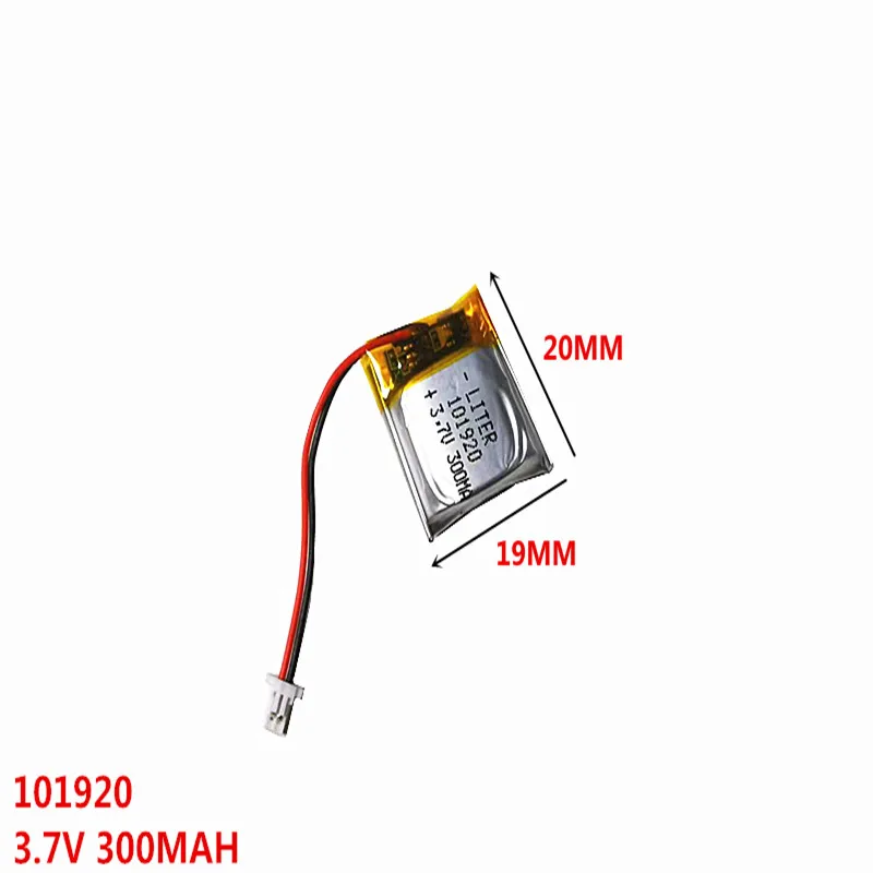 1,0 MM 2pin 3,7 V 300mAh 101920 Lithium-Polymer Li-Po li ionen Akku zellen Fรผr Mp3 MP4 MP5 GPS PSP mobile bluetooth