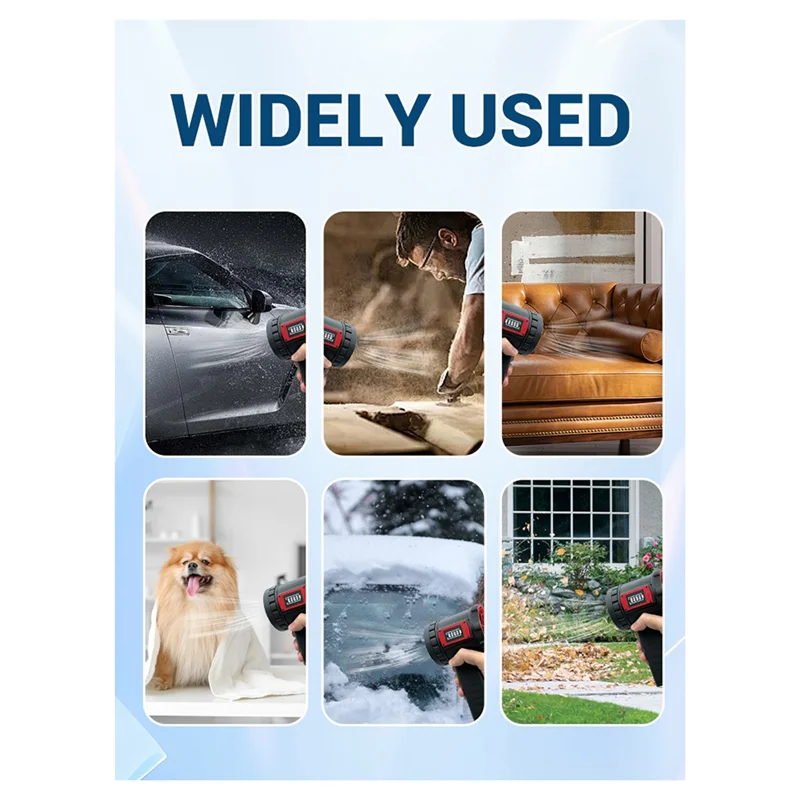 

A84E-Outdoor Air Blower 650W 240Km/H Brushless Motor Fan Battery Level Indicator For Snow Removal Green