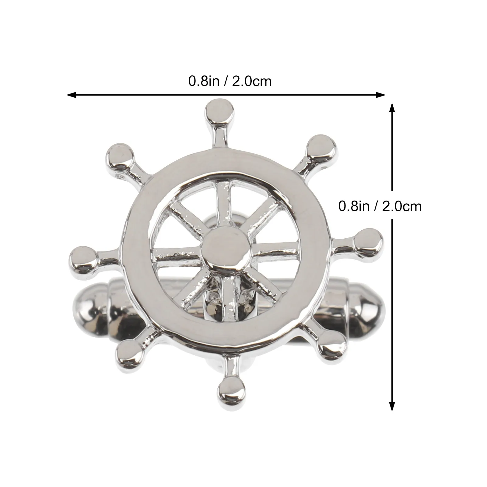 1Pair Ship Steering Wheel Cufflinks Fashion Stylish Decorative Male Shirt Fasteners for Carnival Birthday Festival Formal Casual