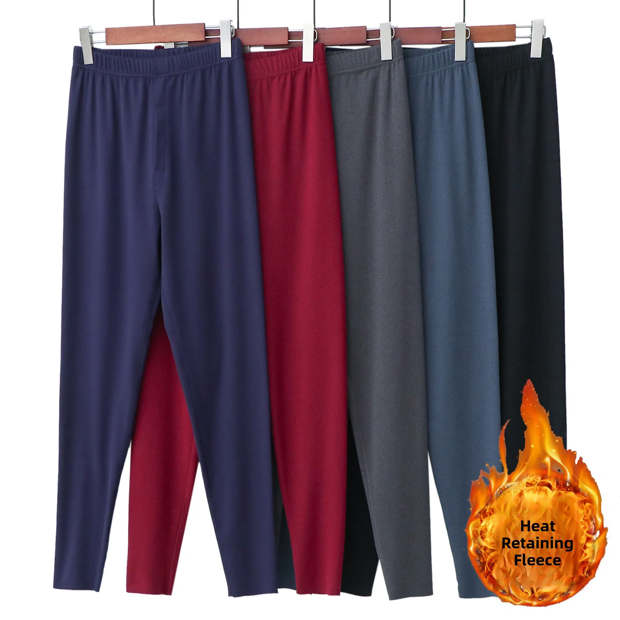 

Мужские теплые брюки с термобелье на подкладке Sl, хлопковые длинные брюки с высокой талией, внутренняя одежда, зимний бот