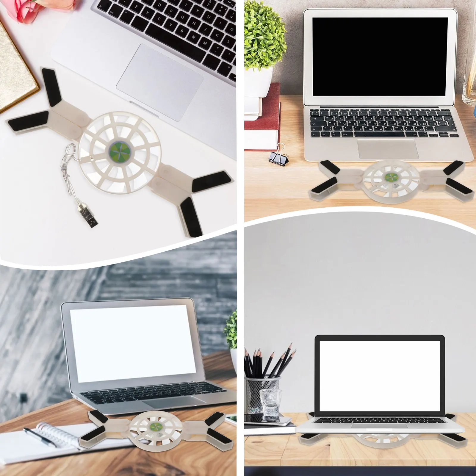 

1pc Cooling Fan Portable Notebook Radiator Foldable Compact Lightweight Multi-Function Computer Device For All Sizes Quiet Cpu