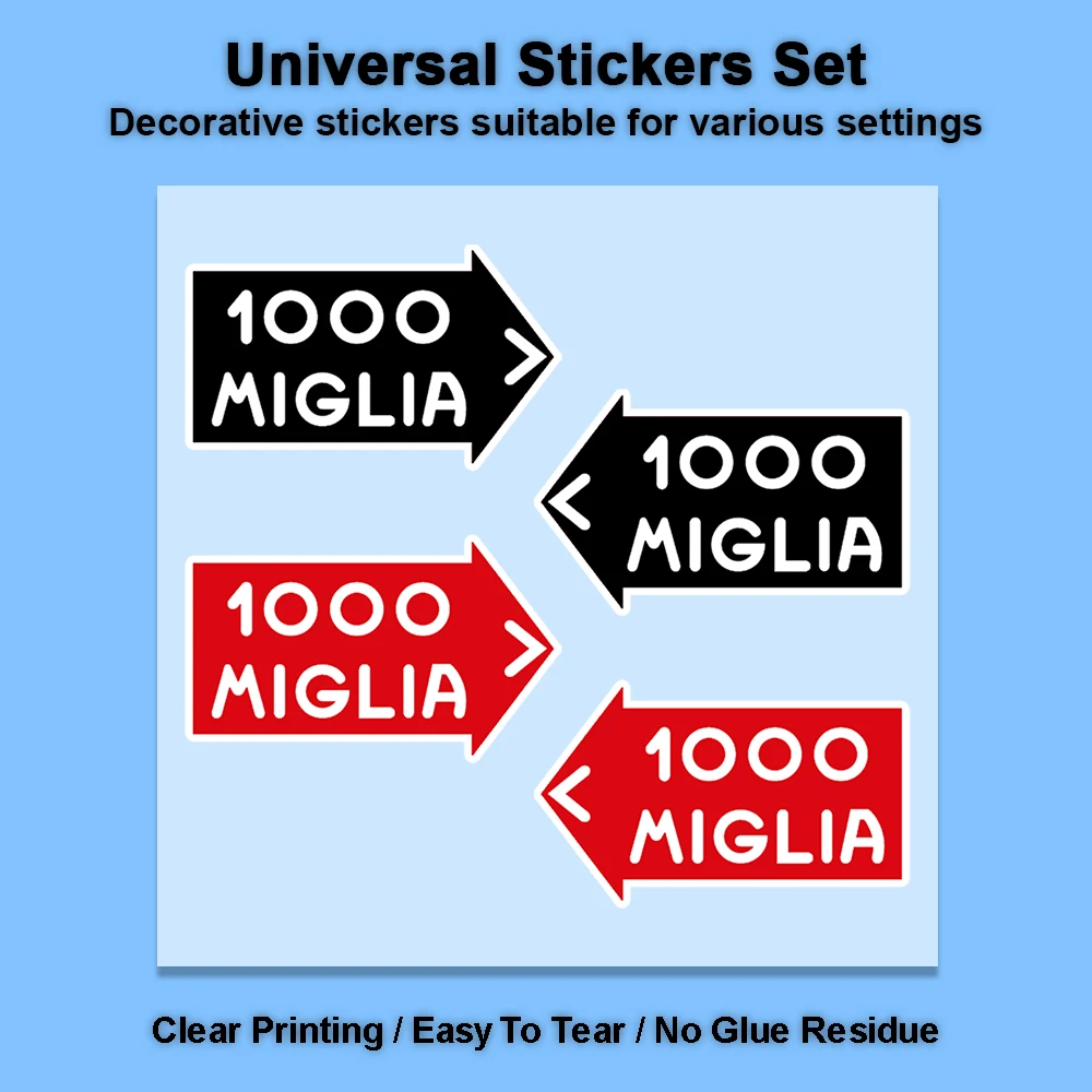 Classic Rally Race Arrow Decor Stickers, Self‑Adhesive Waterproof Decals for Vintage Vehicle, Helmet, Toolbox, Luggage Ornament