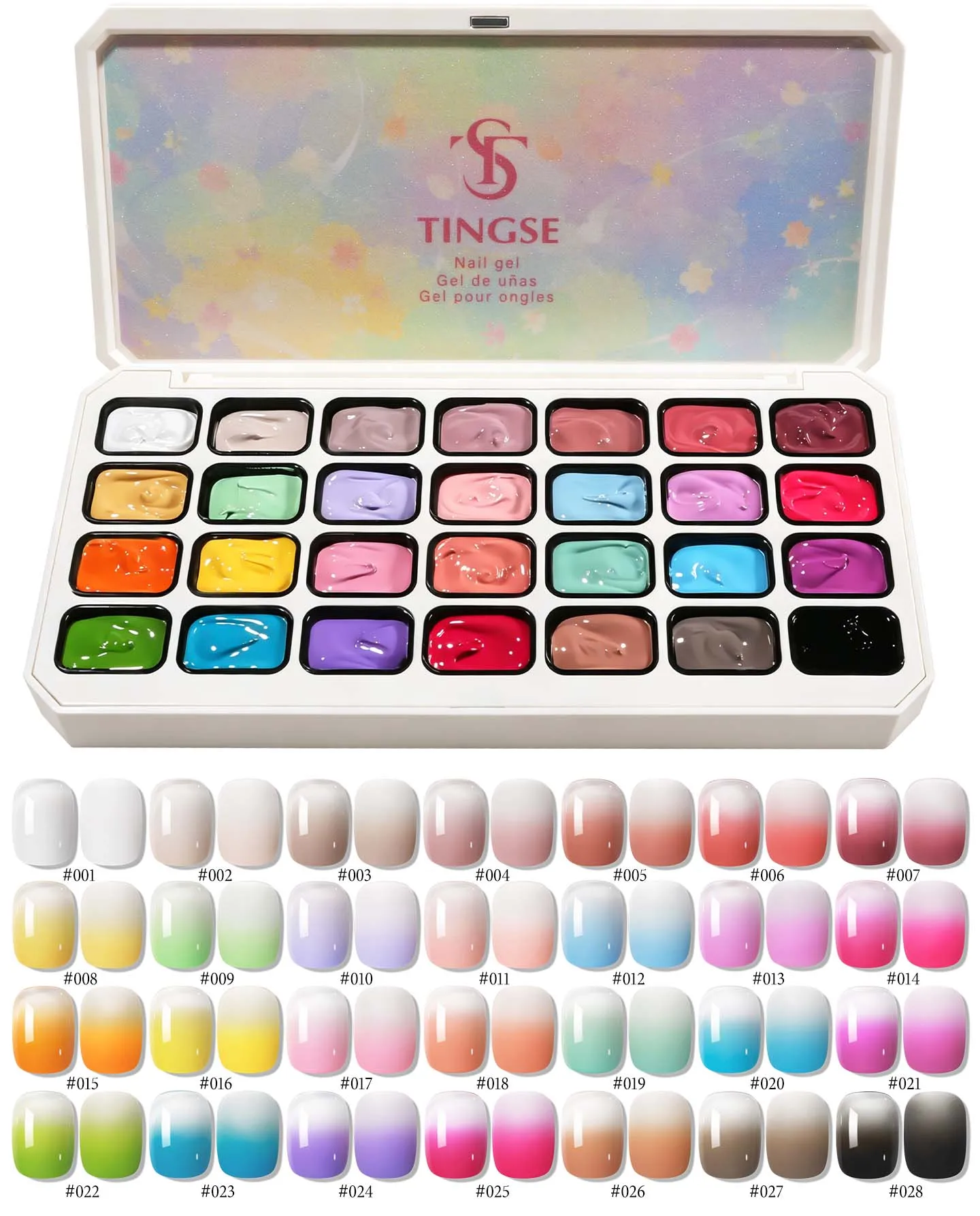 28Colors Candy Solid Gel Nail Gel Semi Permanent Nail Art Soaking UV LED Gel Christmas Manicure Gift