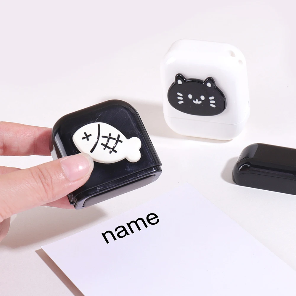 Custom Kids Name Stamp Signature Personalized Name Stamp Waterproof Ink Kindergarten Clothing Label Cute Customized Text Seal