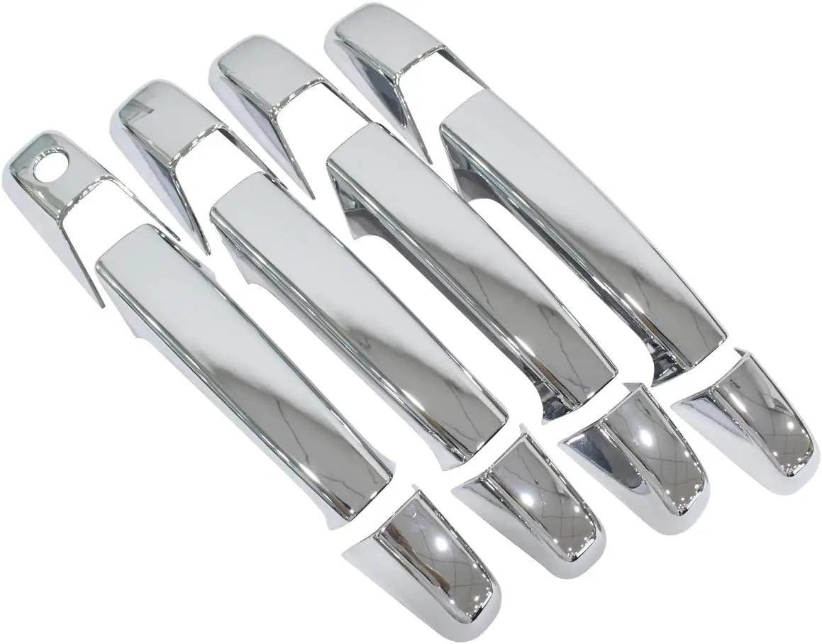 

Premium Grade CHROME Door Handle Cover for 07-14 Chevy Chevrolet Suburban/Tahoe/Avalanche/07-13 Silverado 1500 2500 3500 GMC