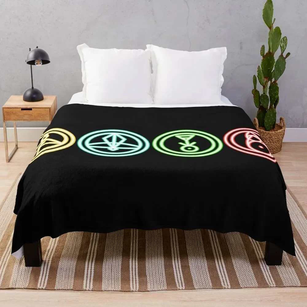 

Neon Owl House Throw Blanket Soft Beds Bed For Decorative Sofa Beach Blankets