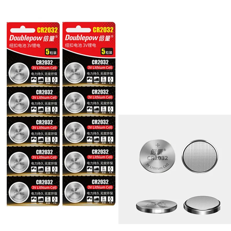 10pcs CR2032 Button battery 3V Lithium battery For Remote Control Calculator Watch Motherboard Car key button cell battery