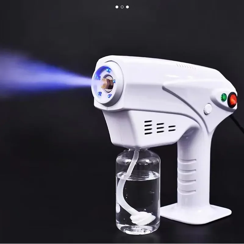 Portable Nano Hair Care Sprayer, Blue Light Nano Spray Gun for Hair Perm Dye Hydrating Salon Hair Treatment