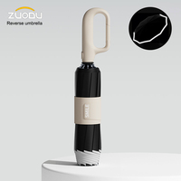 Zuodu fully automatic buckle upgraded sun protection and UV protection double keel reverse umbrella for sunny and rainy days