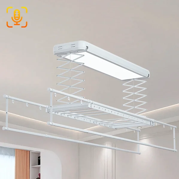 

Electric clothes rack household balcony ultra-thin fashion full-screen lighting voice automatic lifting clothes telescopic rod