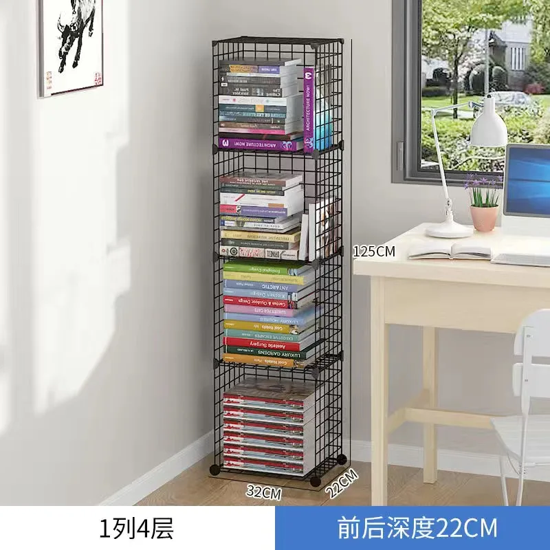 Stackable Cube Metal Wire Grid Storage Shelfs For Home, Office, Kids Room