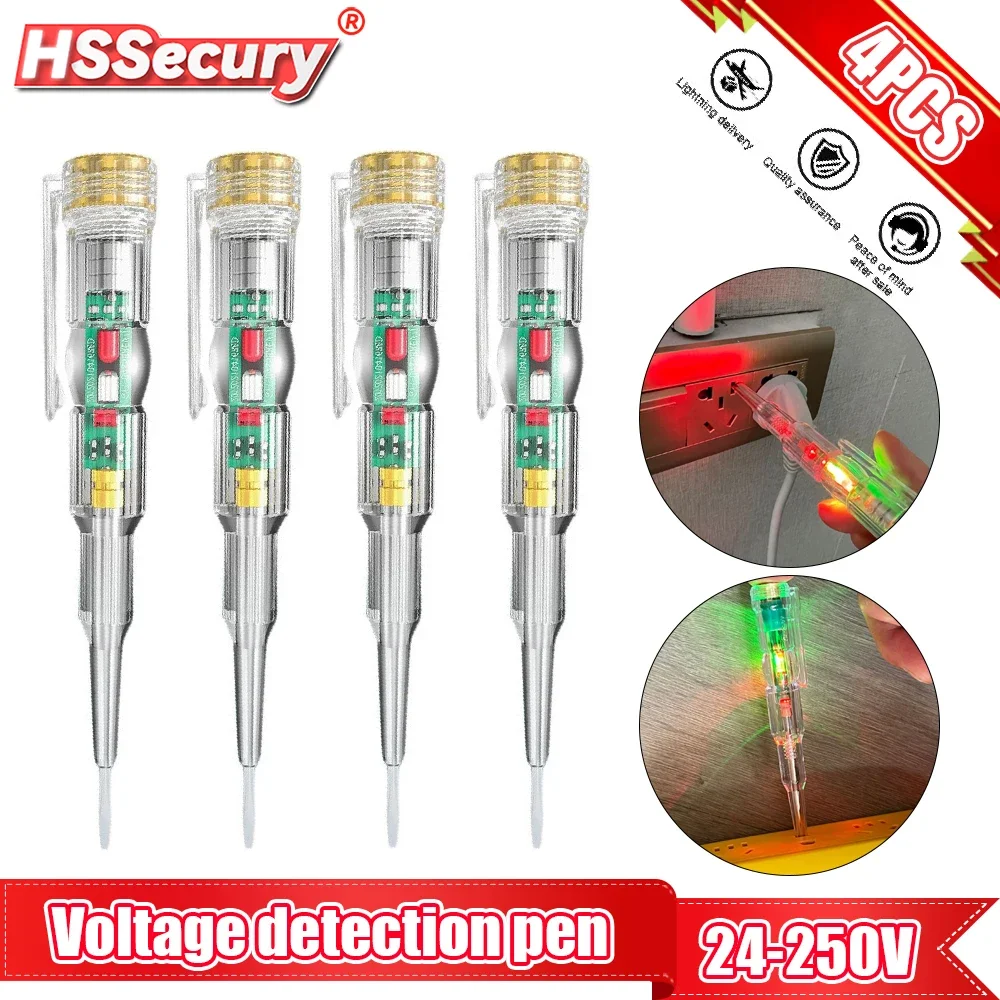 

1/2/3/4PCS Intelligent Induction Power Voltage Detector Pen 24-250V Circuit Tester Electrical Screwdriver Indicator Electrician