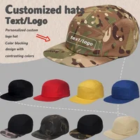 Nuevo logotipo personalizado 5 paneles de algodón 60cm cabeza grande gorra de béisbol de ala plana sombrilla al aire libre Hip Hop Skate sombrero para hombres y mujeres Gorras