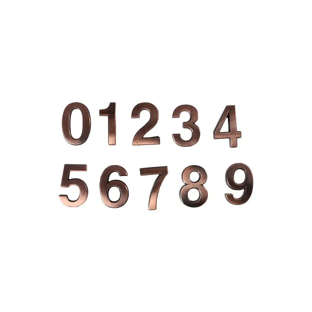 Bronze 0-9 Building Apartment House  Hotel Plaque Digital Sticker Number Sticker Door  Address Digits Plate Sign