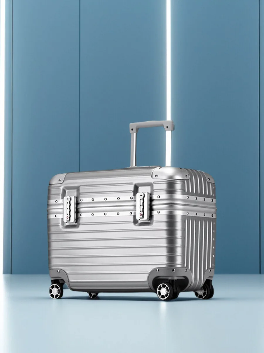 All Aluminum Alloy Travel Suitcase Photoaphy Lage Flip Top 20 Inch Camera Box Horizontal Version Men's Che-In Lage ...
