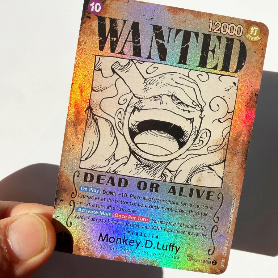 ONE PIECE Proxy Monkey.D.Luffy Wanted Poster Alternate Art Card OP05‑119 English Anime Character Collectible Cards