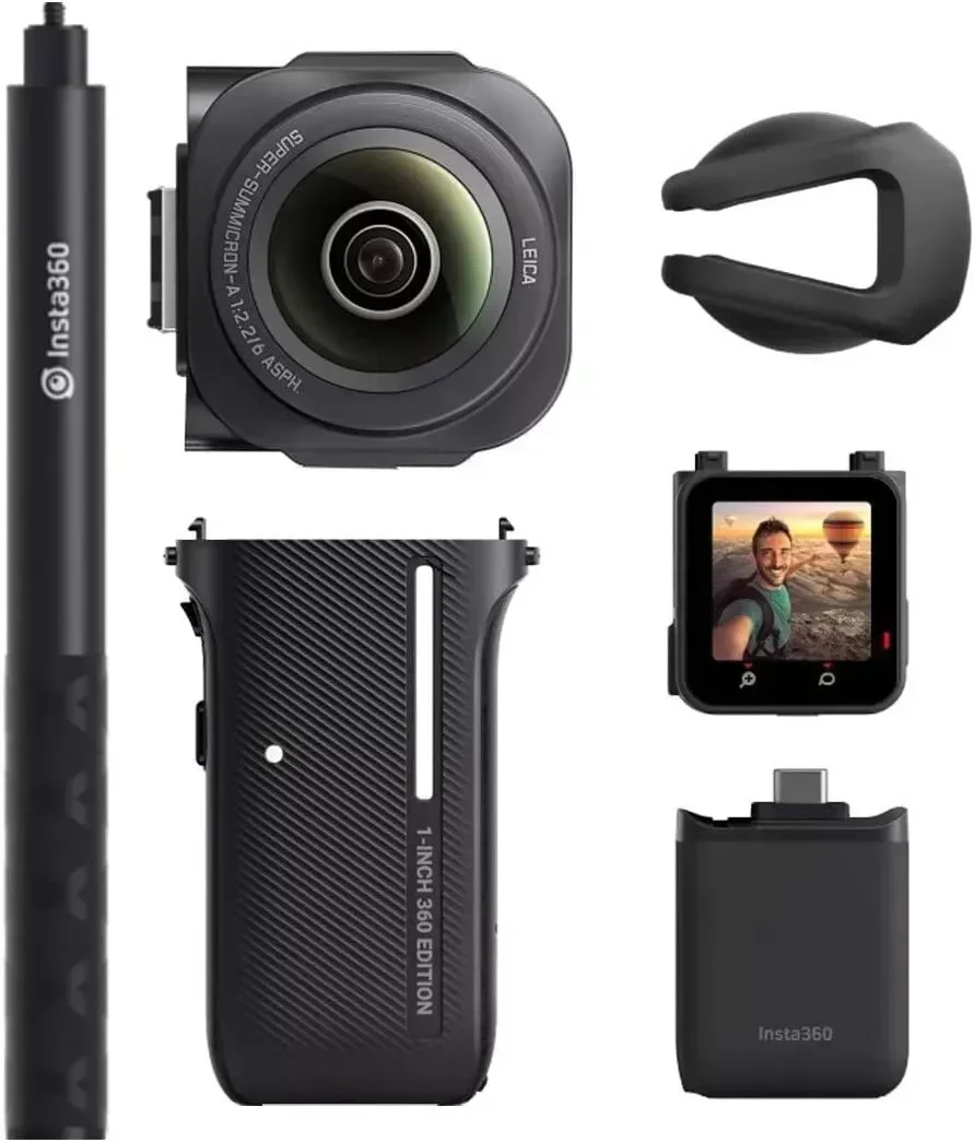 Insta360 ONE RS 1-Inch 360 Edition Lei ca 6K VR Action Camera + Selfie Stick Kit