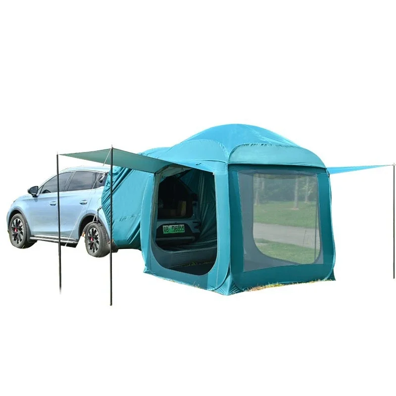 Outdoor Camping Shelter SUV Canopy Rainproof Yurt Car Rear Roof Extension Tent Automatic 3-4 Person Self Driving