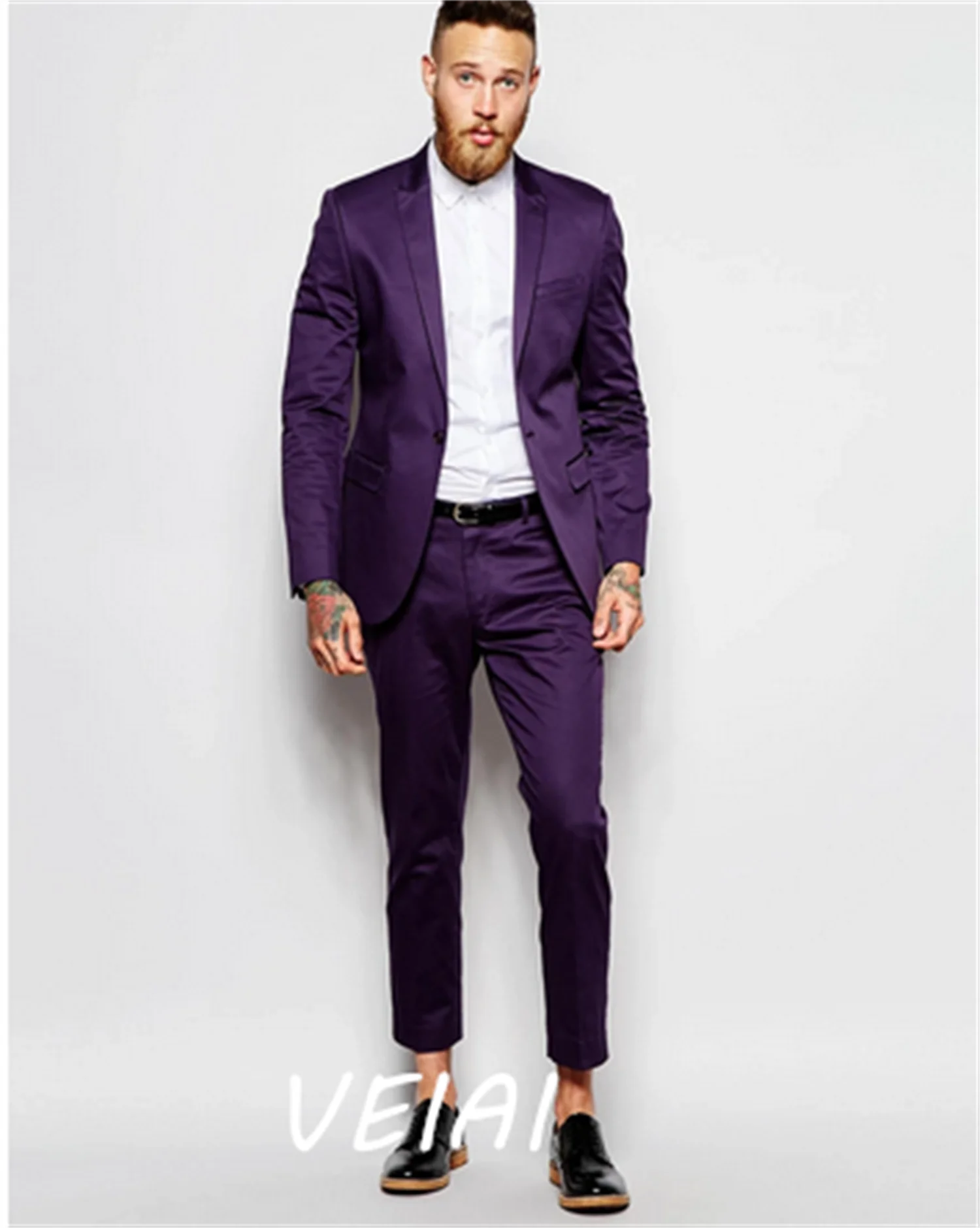 

Индивидуальные новейшие смокинги для жениха с пиковыми лацканами, зеленый/бирюзовый/желтый/фиолетовый мужской костюм, свадебный шафер (куртка + брюки)