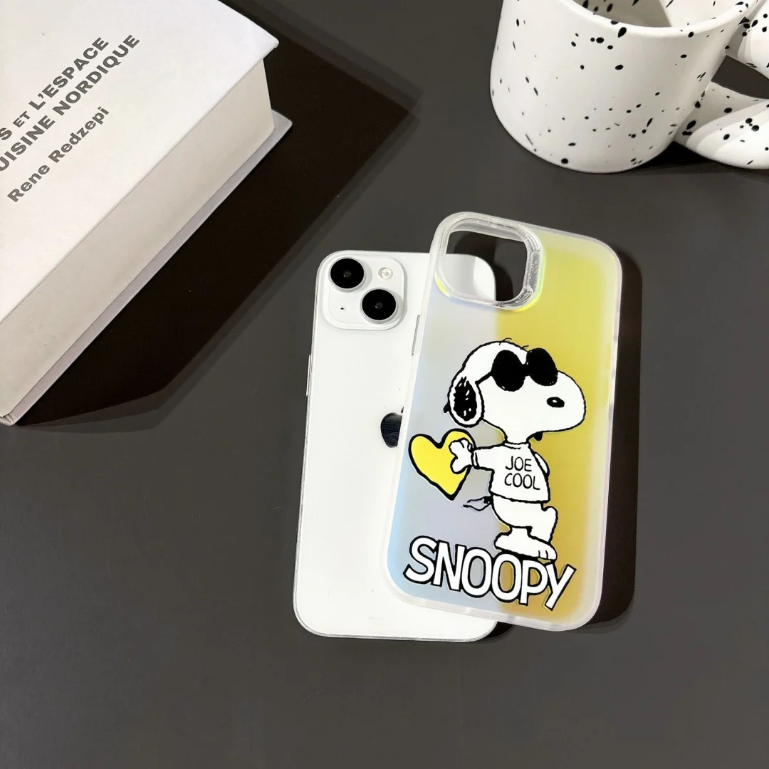 مضحك سنوبي Chok Play كول جراب هاتف آيفون 16 15 14 برو زائد 13 12 11 برو ماكس النظارات الشمسية سنوبي الليزر غطاء مقاوم للصدمات