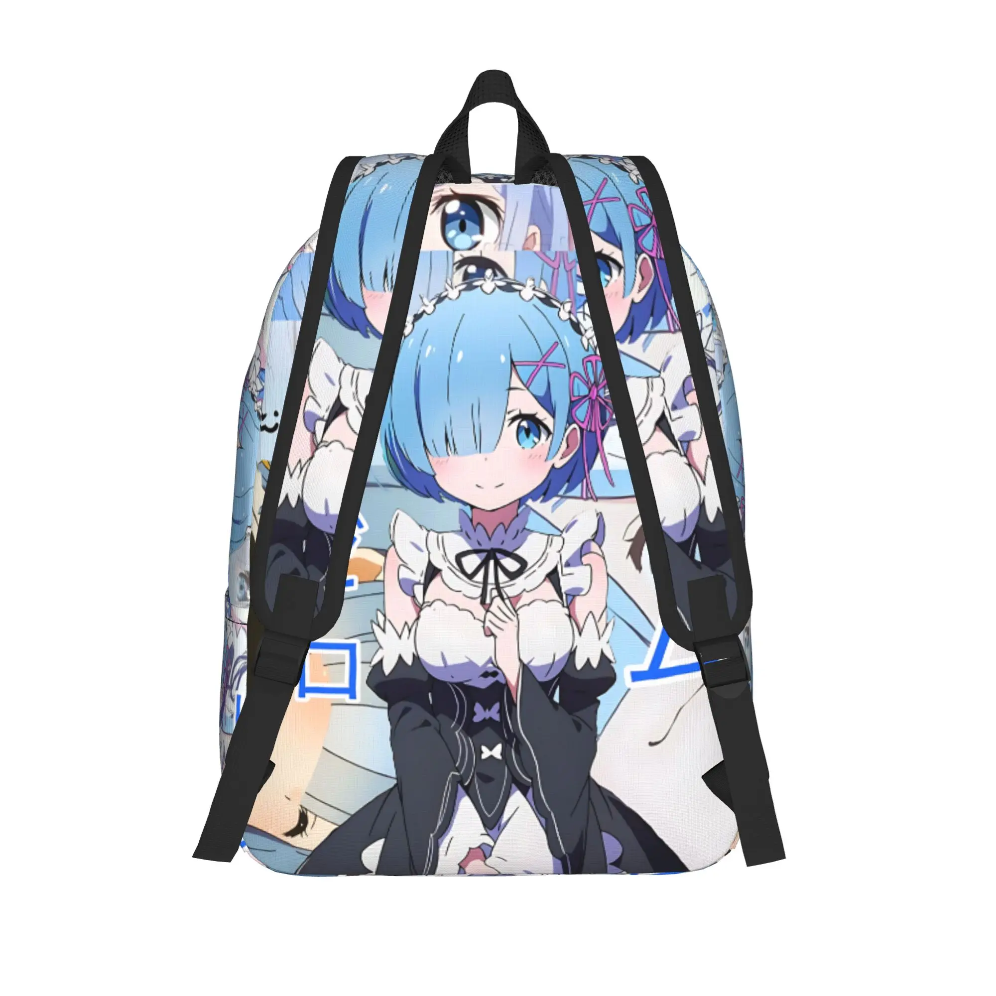 Fashion Re ZERO Anime Backpack  Mochilas Daily Camping Zipper Closure Rucksack