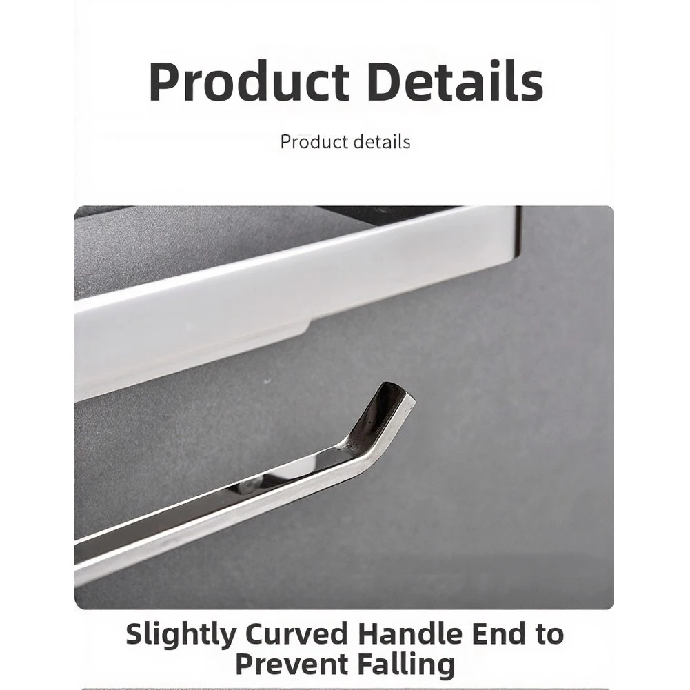 Modern Toilet Paper Holder with Spacious Shelf 304 Stainless Steel for Large Rolls Humidity Resistant Silver Finish