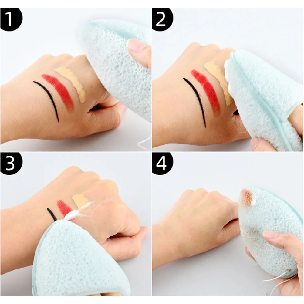 Konjac – éponge nettoyante pour le visage, 2 pièces, bouffante de poudre, soins pour la peau du visage, maquillage, élimination de la saleté, points noirs, points blancs, imperfections d'huile