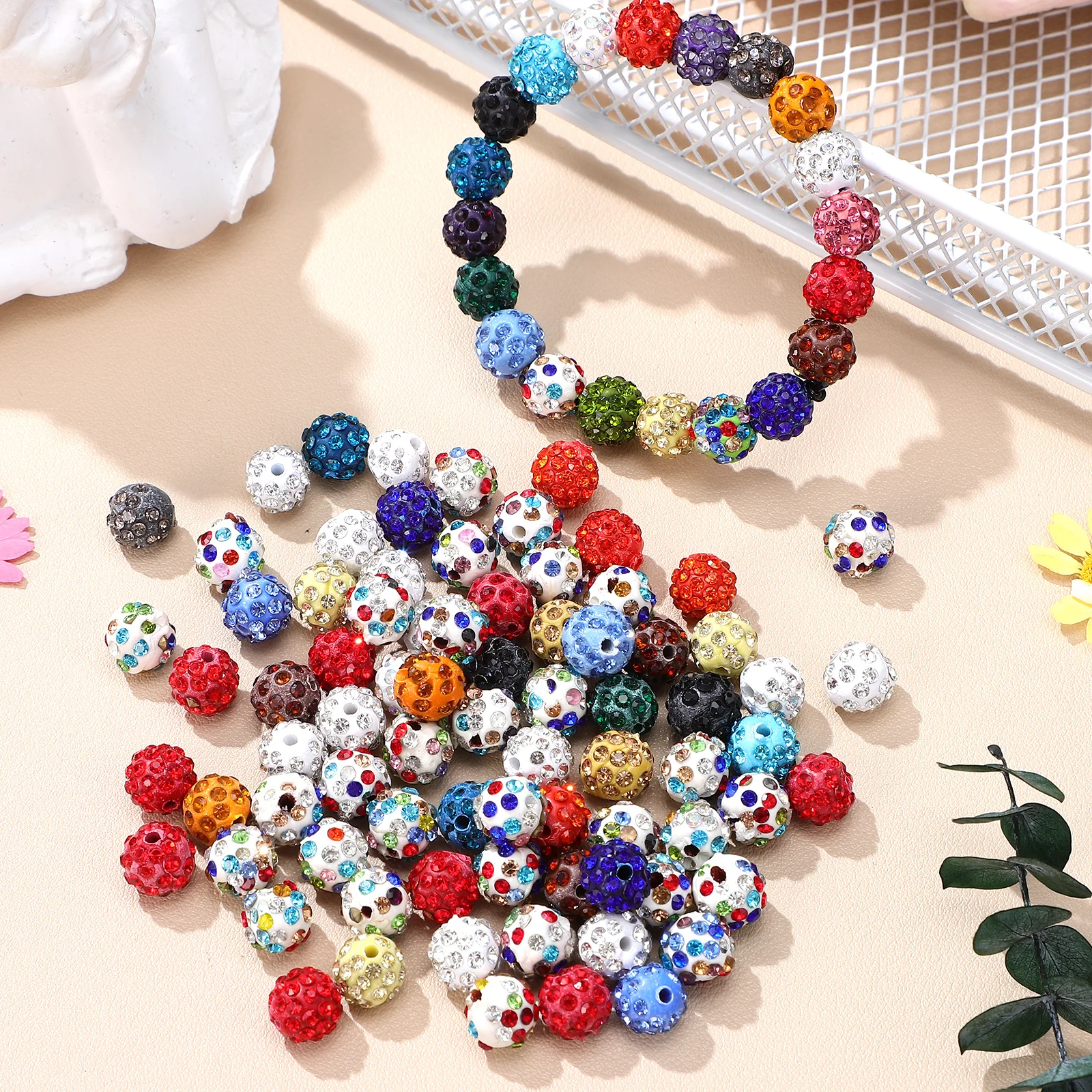 

100 Pcs Beads Bracelet Spacer Jewelry for Crafting Decorative Bulk Making Polymer Clay Aesthetic Travel