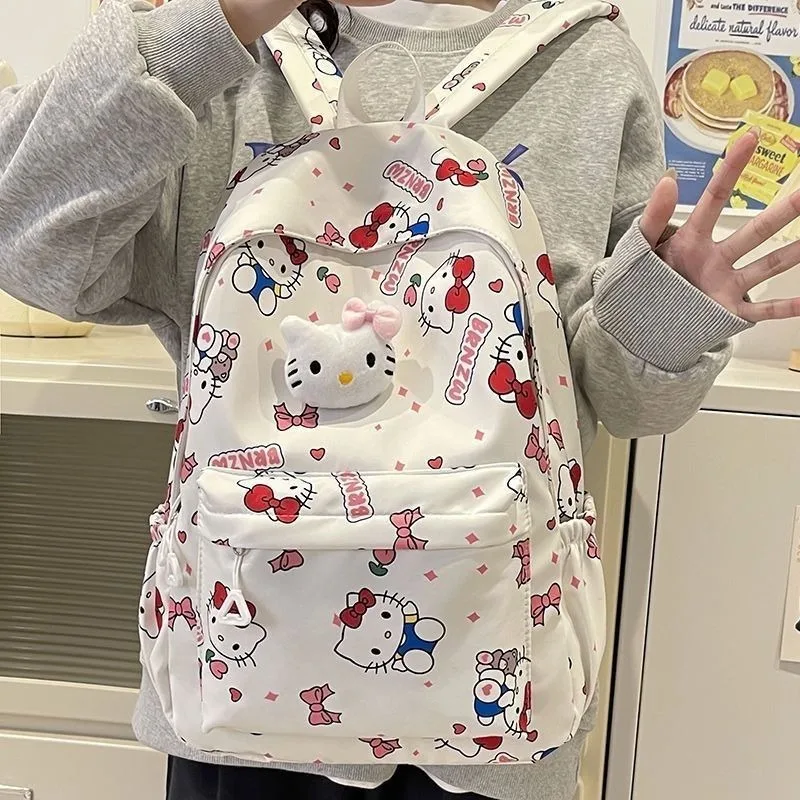 

Sanrio Hello Kitty Backpack Back To School Animal Pochacco Printed Accessories Large Capacity Student Multi Bag Backpack Gift