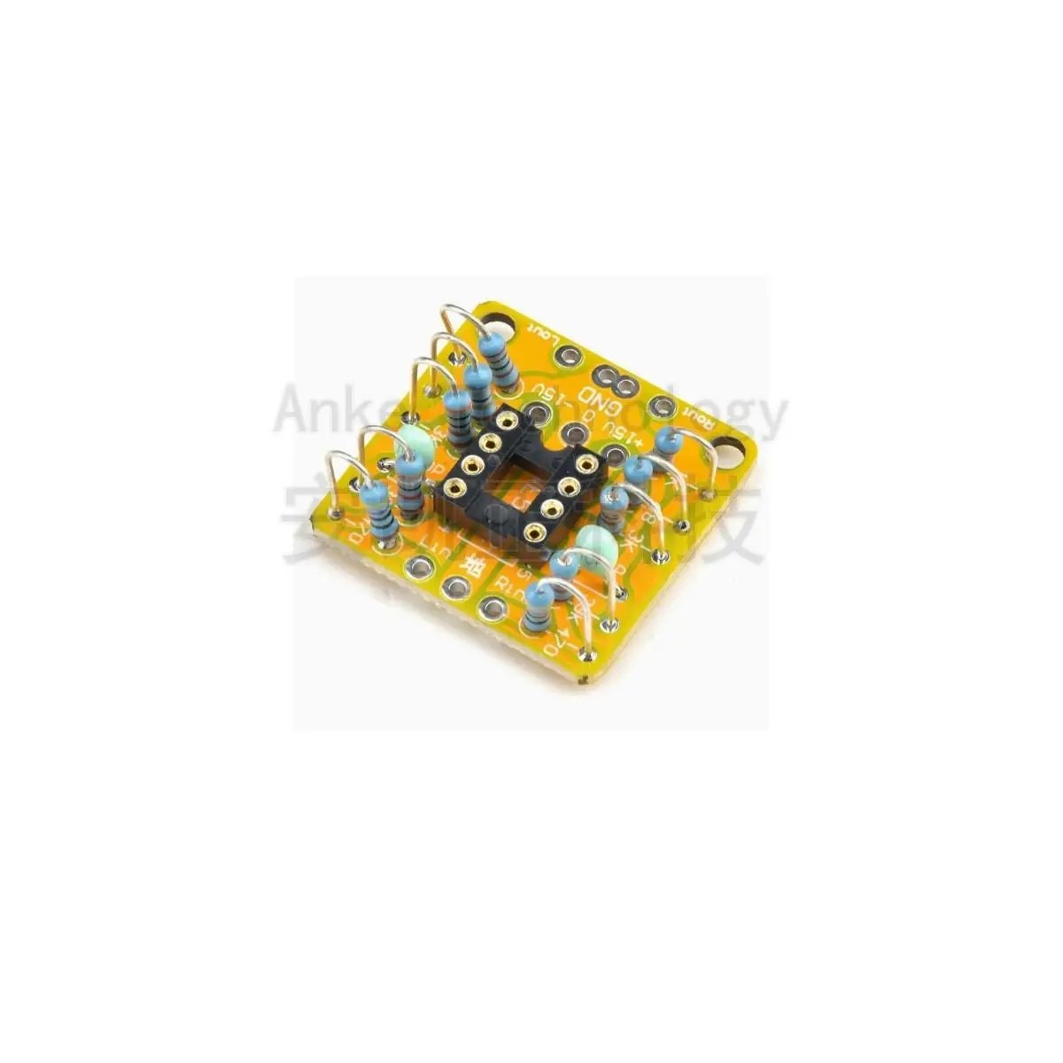 

Large S Dual Operational Amplifier 5532 Preamplifier with 3x Gain, Hi-Fi Preamplifier, DC Audio Amplifier Finished Board, Gold-P