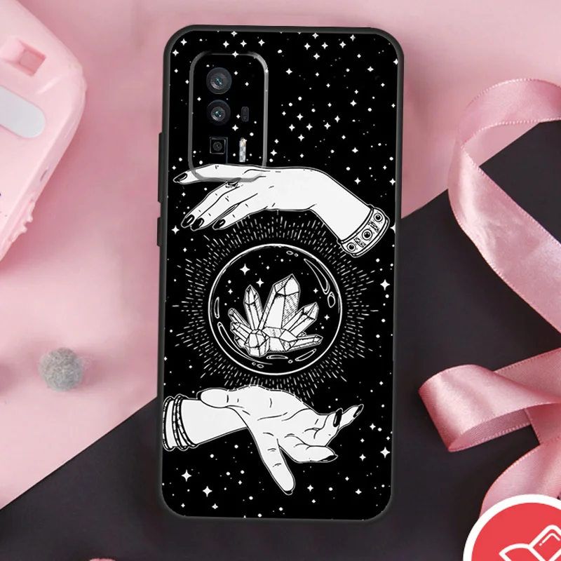 Occult Witchcraft Moon Gothic Witch Case For POCO F6 Pro X6 X5 X3 F3 F5 M6 M5s Xiaomi 14 Ultra 12 13 Lite 11T 12T 13T Pro Cover