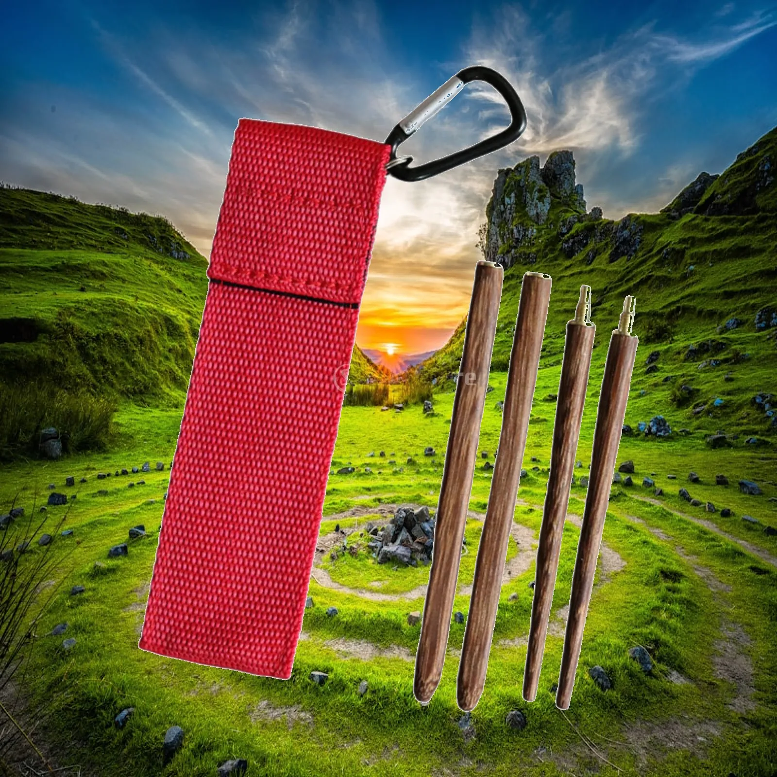 Travel Chopsticks Wooden Chopsticks Folding Wood with Storage Bag Reusable for Travel Backpacking Camping Outdoor Bushcraft