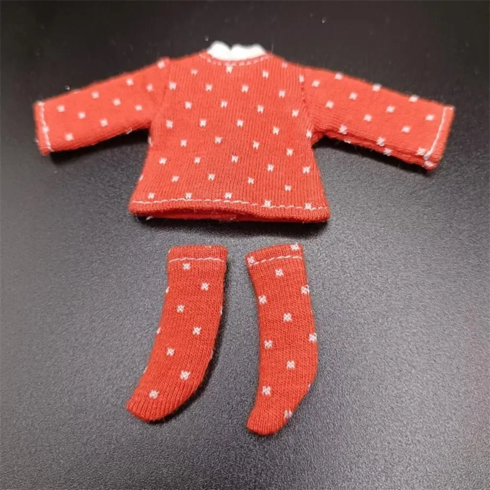 GSC YMY traje Tops Obitsu 11 ropa vestir Mini calcetines muñeca blusa de lunares ropa de muñeca camiseta OB11 camisa de fondo 1/12 BJD