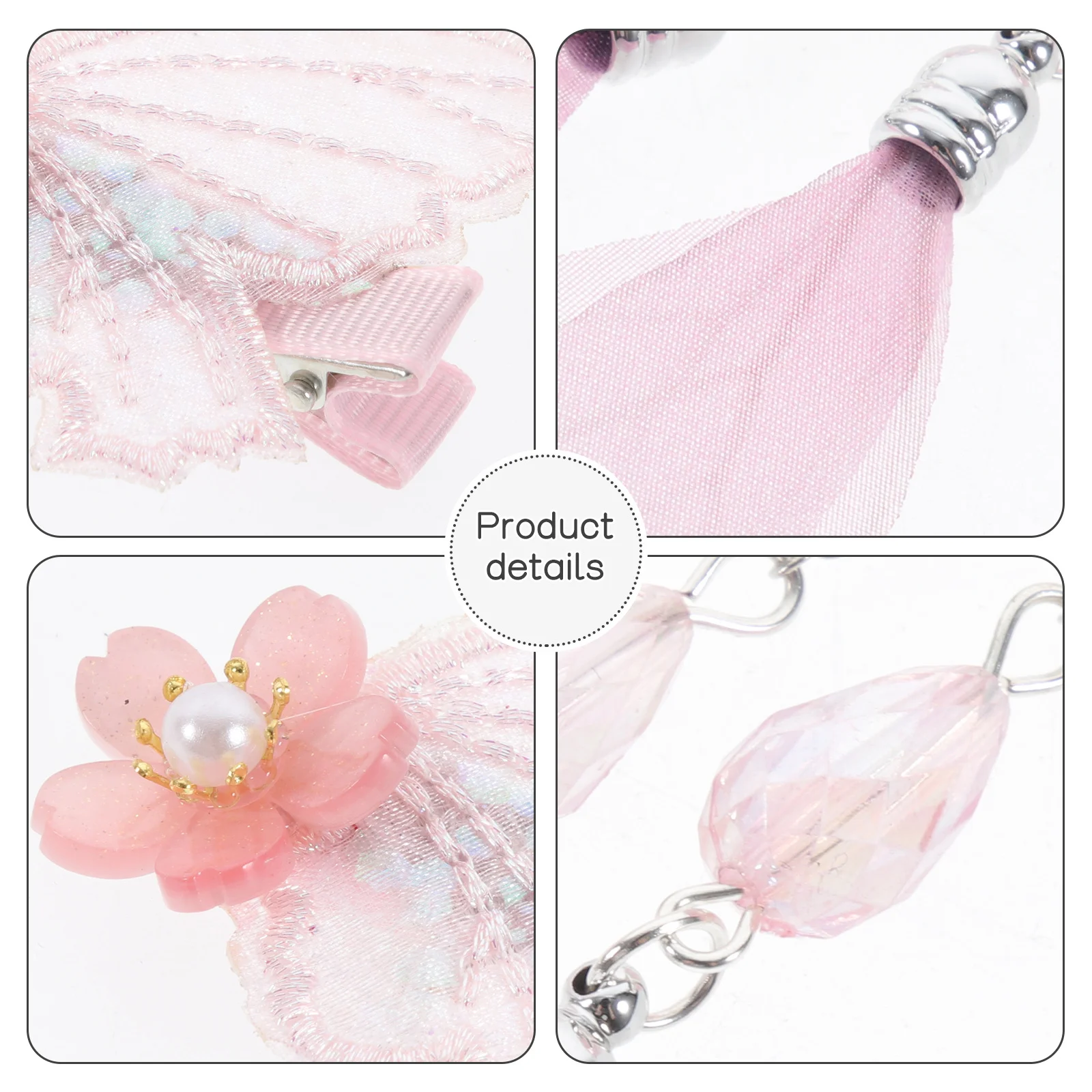 

2Pcs Butterflies Hair Barrettes Lovely Tassel Hair Clips Cute Headdress Adorable Hairpins Party Decoration Photo Props Gift