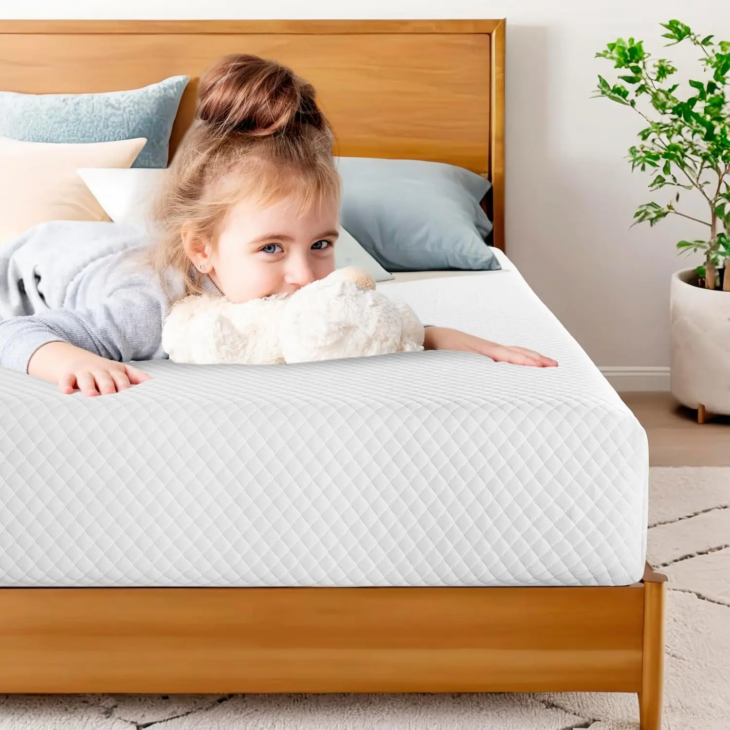 6 Inch Full Memory Foam Mattress for Cool Sleep Medium Firm Feel Zoned Pressure Relief Certified Safe Foams Removable Cover Bed