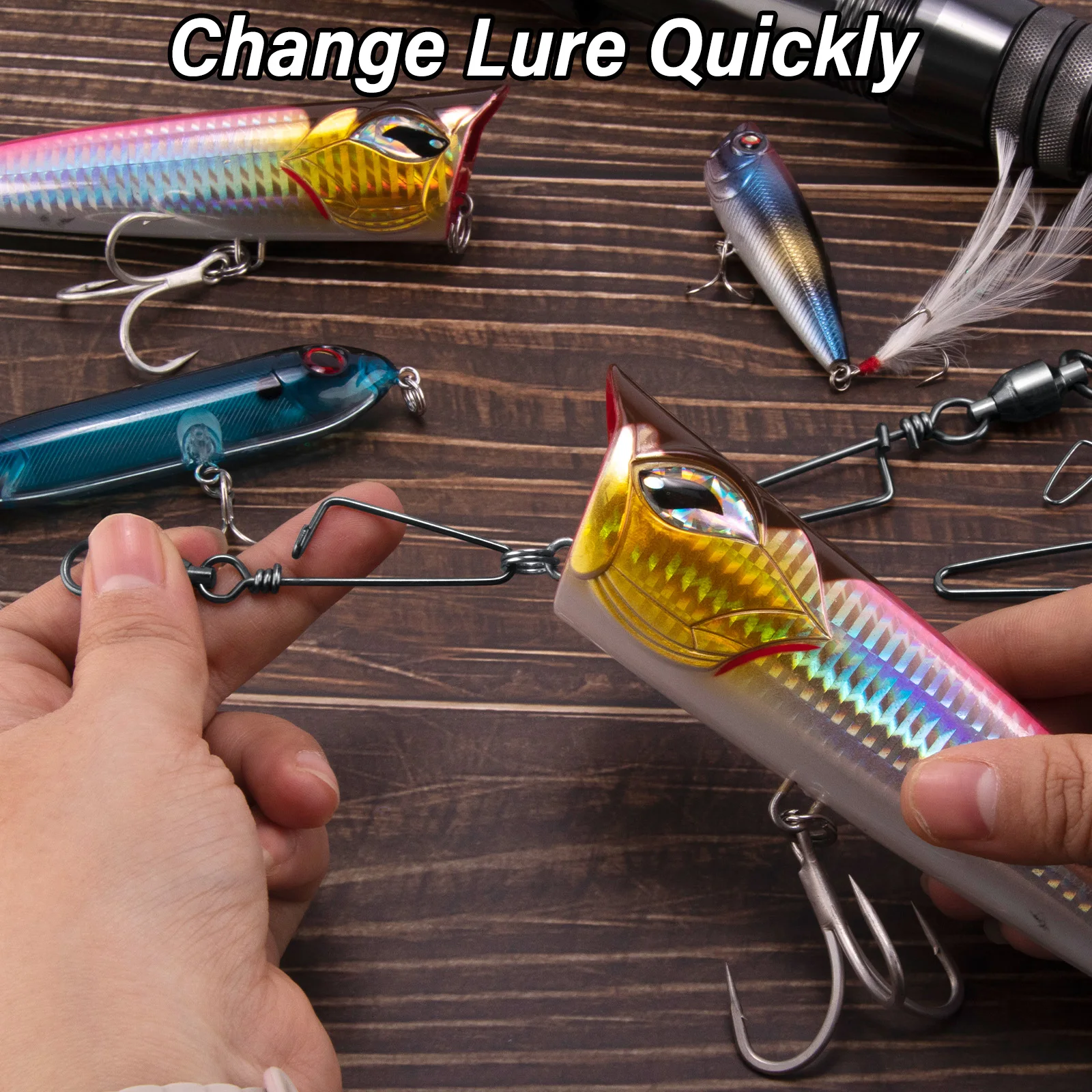 Snap Clip giratorio acero inoxidable resistente para pesca costera - imagen 4
